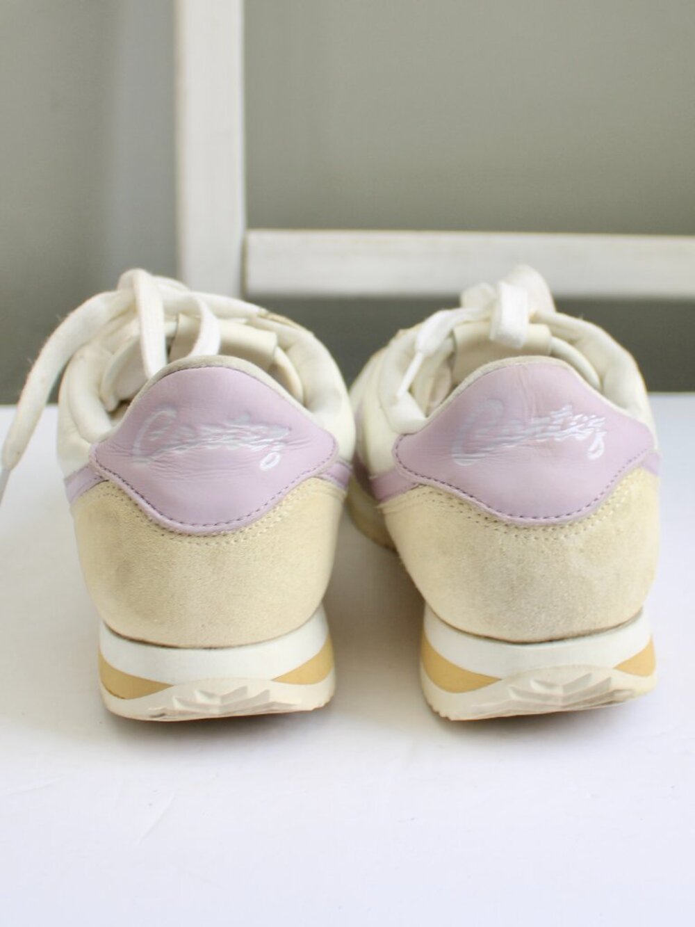 Nike Cortez Sail Iced Lilac White Yellow FJ4608-133 Women's Size 10 - Picture 4 of 6